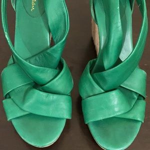 Cole haan leather wedges